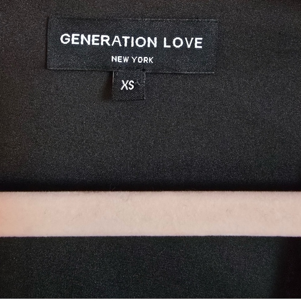Generation Love The Rafael Black Crystal Stretch Jersey Draped Mini Dress SZ XS - Picture 3 of 6